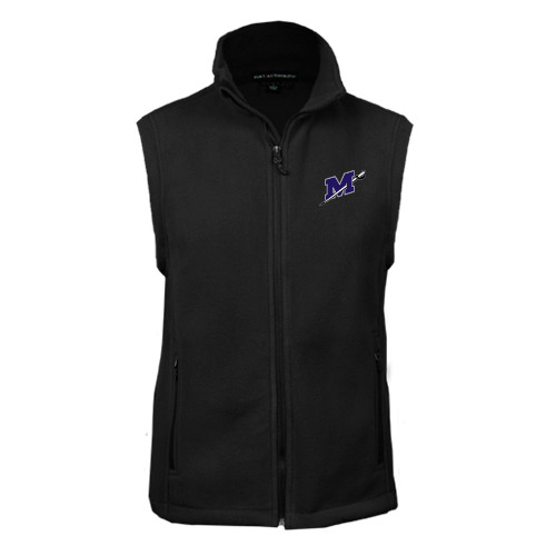  Black Fleece Full Zip Vest - Official Logo