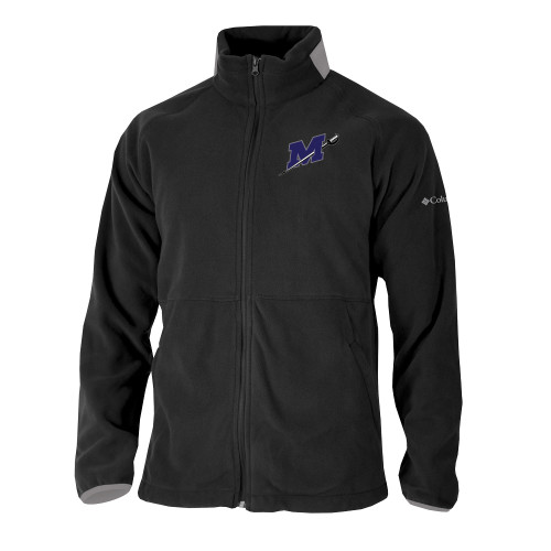  Columbia Black Everest Ridge Fleece Full Zip Jacket - Official Logo