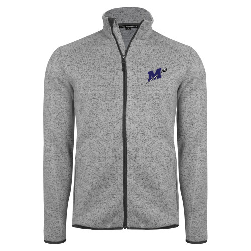  Grey Heather Sweater Fleece Jacket - Official Logo