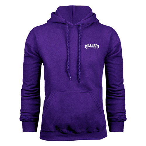  Purple Fleece Hoodie - Arched Millsaps Majors