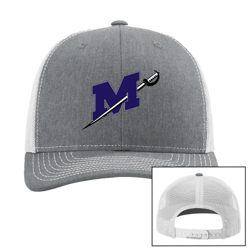  Richardson Heather Grey/Light Grey Trucker Hat - Official Logo