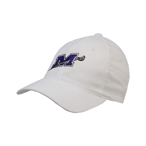  White Flexfit Structured Low Profile Hat - Official Logo