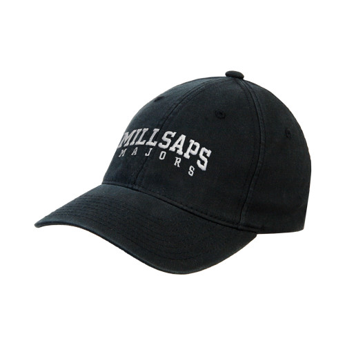  Black Flexfit Structured Low Profile Hat - Arched Millsaps Majors