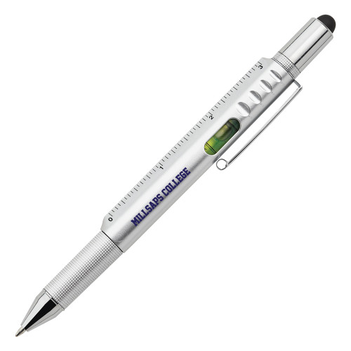  6 in 1 Silver Ballpoint Pen - Millsaps College
