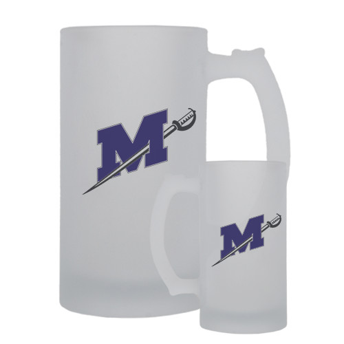  Full Color Decorative Frosted Glass Mug 16oz - Official Logo