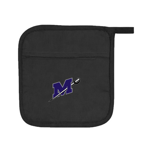  Quilted Canvas Black Pot Holder - Official Logo