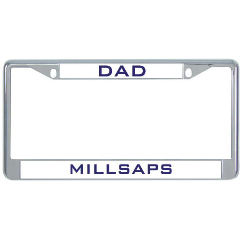  Dad Metal License Plate Frame in Chrome - Dad