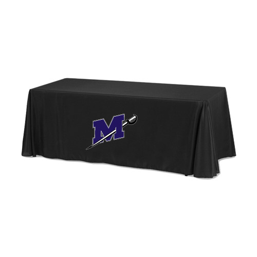  Black 6 foot Table Throw - Official Logo