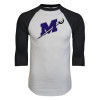 Thumbnail image for  White/Black Raglan Baseball T Shirt
