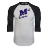 Thumbnail image for  White/Black Raglan Baseball T Shirt