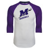 Thumbnail image for  White/Purple Raglan Baseball T Shirt