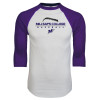 Thumbnail image for  White/Purple Raglan Baseball T Shirt