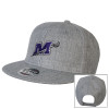 Thumbnail image for  Heather Grey Wool Blend Flat Bill Snapback Hat