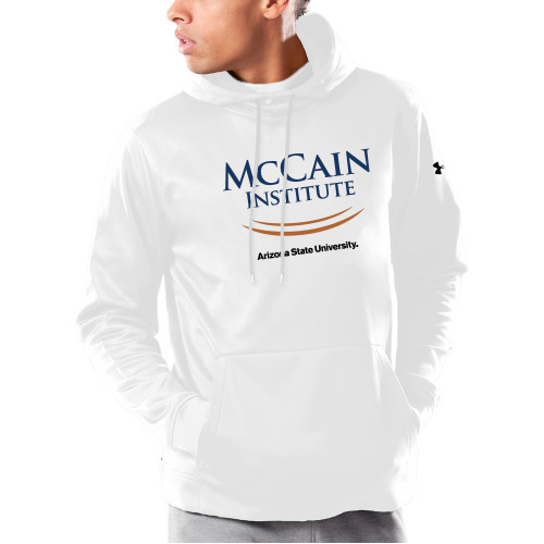 McCain Institute Under Armour White Armour Fleece Hoodie