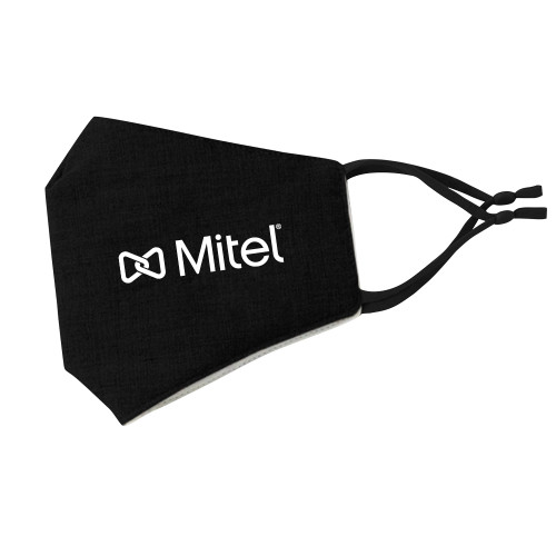 Mitel Black 3 Ply Adjustable Face Mask