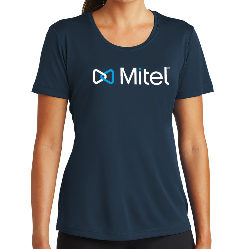 Mitel Womens Navy Performance T