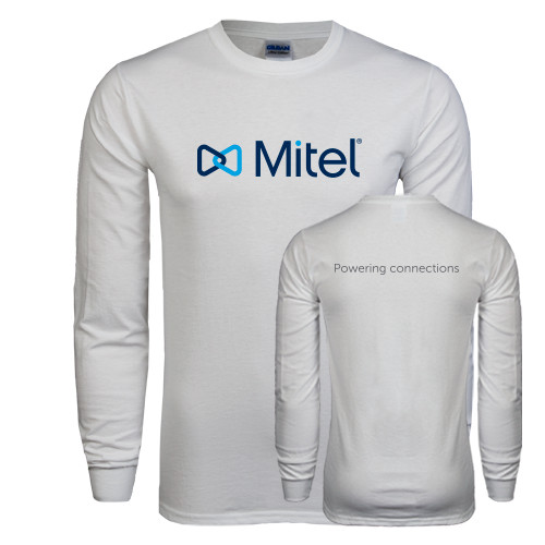 Mitel White Long Sleeve T Shi