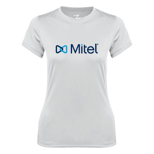 Mitel Womens White Performance T