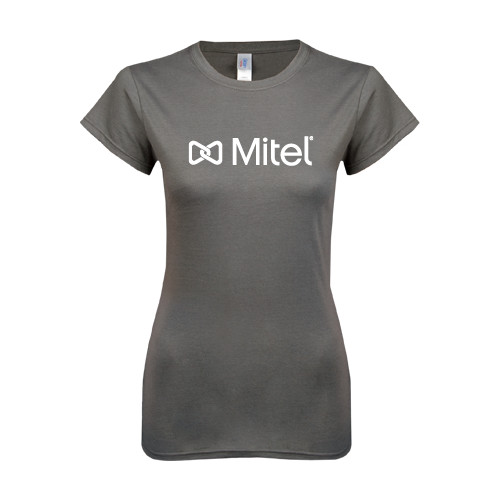 Mitel Next Level Womens Charcoal Boyfriend T