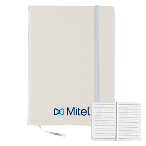 Mitel 5x7 White Hard Cover Journal