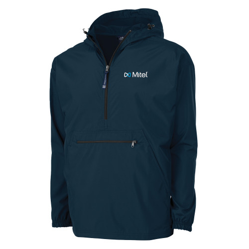 Charles River Navy Pack N Go Pullover Rain Jacket-
