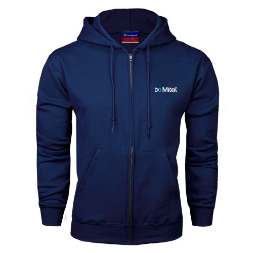 Mitel Navy Fleece Full Zip Hood