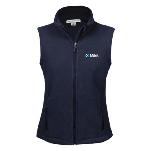 Mitel Womens Navy Fleece Full Zip Ve