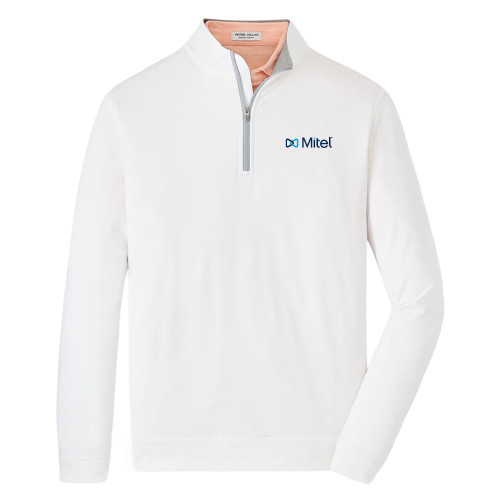  Peter Millar White Perth Performance 1/4 Zip