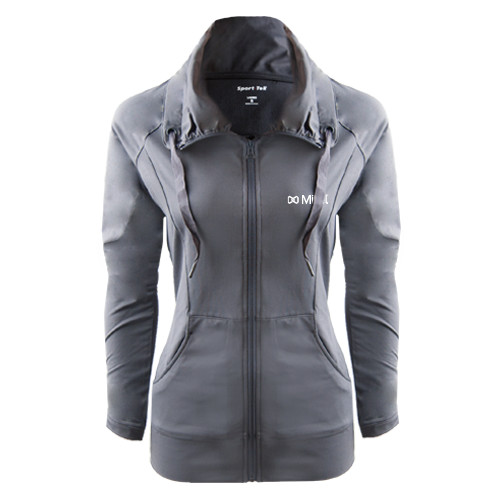  Womens Charcoal Sport Wick Stretch Full Zip Jacket