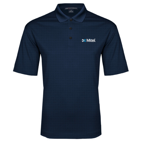 Mitel Navy Performance Fine Jacquard Po