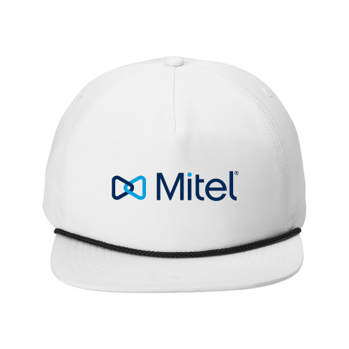 Mitel Retro White/Black Rope Cap