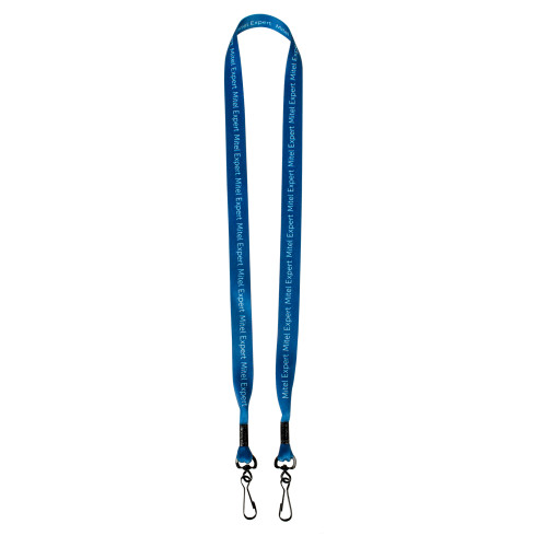 Mitel Expert Navy 3/4 Inch Dye Sublimated Lanyard w/ Swivel Snap Hooks