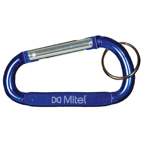 Mitel Blue Carabiner with Split Ring