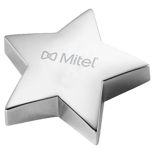 Silver Star Paperweight-Engraved