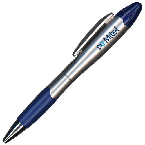 Mitel Silver/Blue Blossom Pen/Highlighter