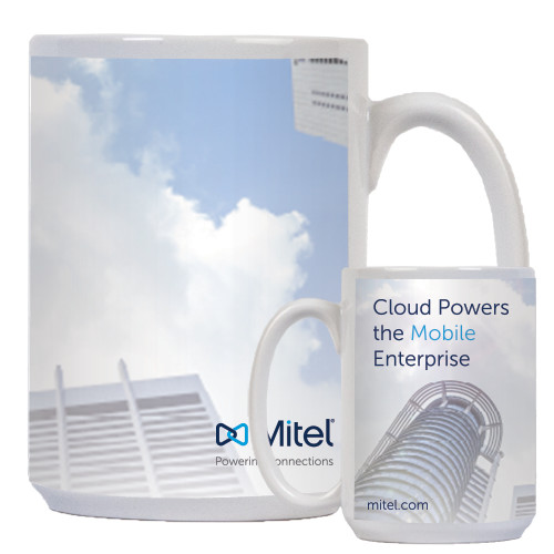 Mitel Full Color White Mug 15oz