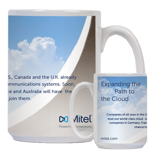 Mitel Full Color White Mug 15oz