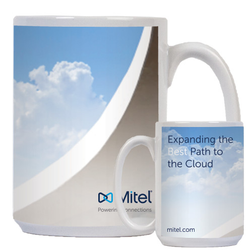 Mitel Full Color White Mug 15oz