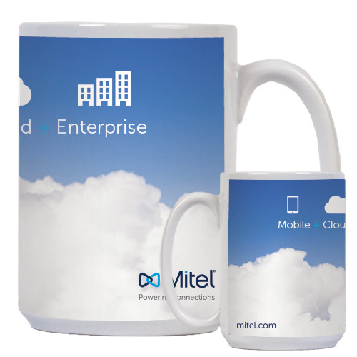 Mitel Full Color White Mug 15oz