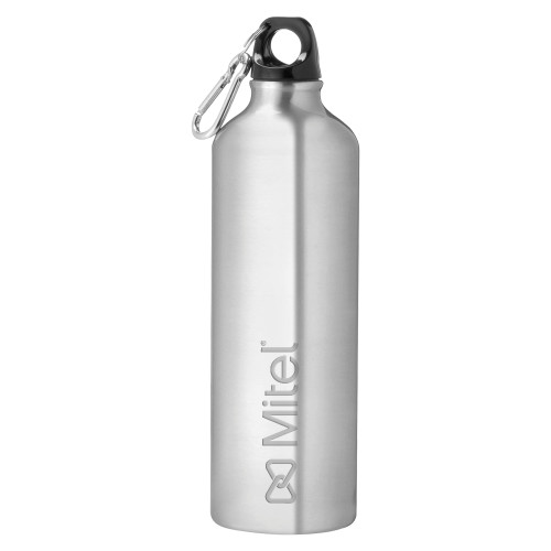 Mitel Venture Aluminum Silver Bike Bottle 26oz