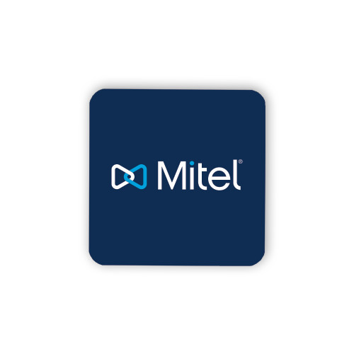 Mitel Hardboard Coaster w/Cork Backing