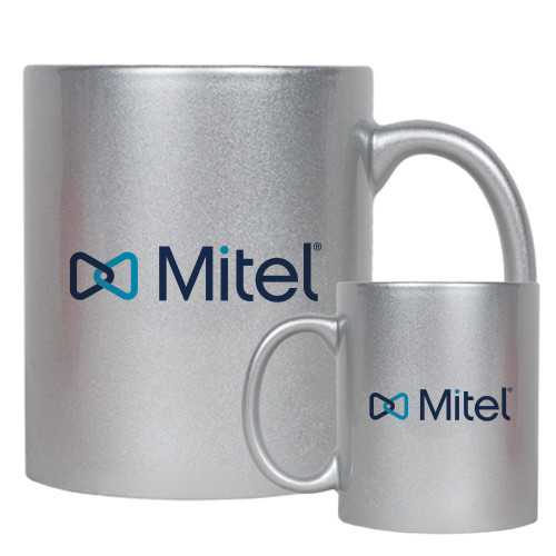 Mitel Full Color Silver Metallic Mug 11oz