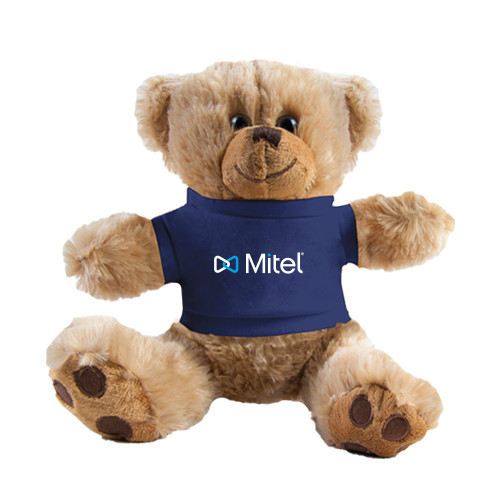 Mitel Plush Big Paw 8 1/2 inch Brown Bear w/Navy Shirt