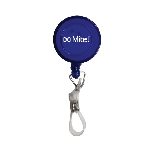 Mitel Blue Retractable Badge Holder