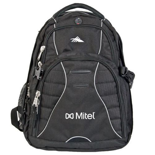 Mitel High Sierra Black Swerve Computer Backpack