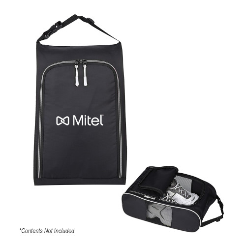 Mitel Crosstown Side Mesh Black Shoe Bag