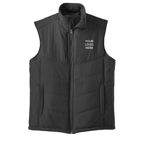 Black Puffer Vest-Your Logo Here