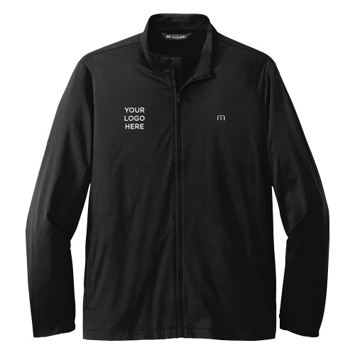 TravisMathew Black Surfside Full Zip Jacket-Your Logo Here
