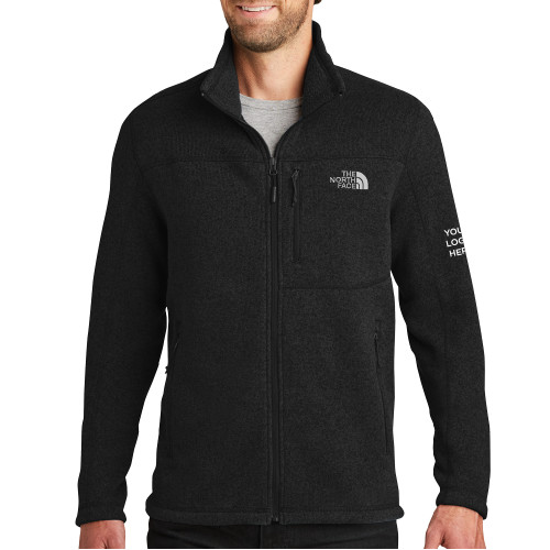 The North Face Black Heather Fleece Jacket-Your Logo Here