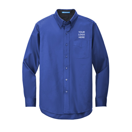 Royal Twill Button Down Long Sleeve-Your Logo Here